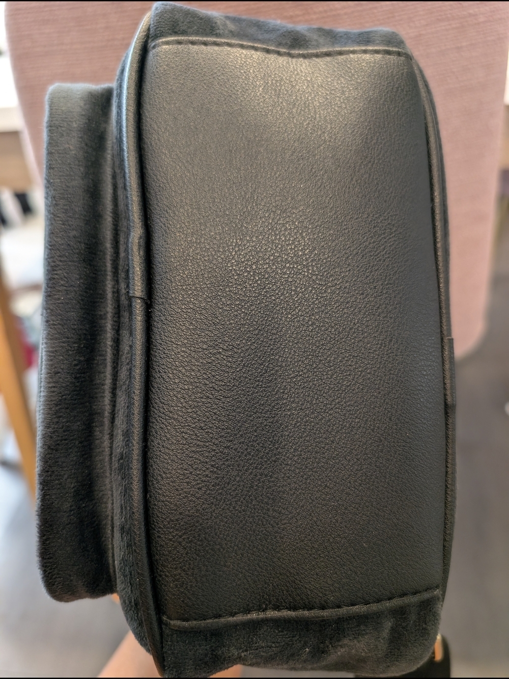NWOT Juicy Couture Black Velour Obsession Mini Backpack Rhinestone Y2K - Picture 7 of 8